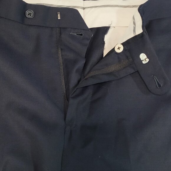 Joseph Abboud Navy 100% Wool Full Suit 2 Piece Blazer Pants USA 38S/W32 (32x29) - Picture 16 of 16